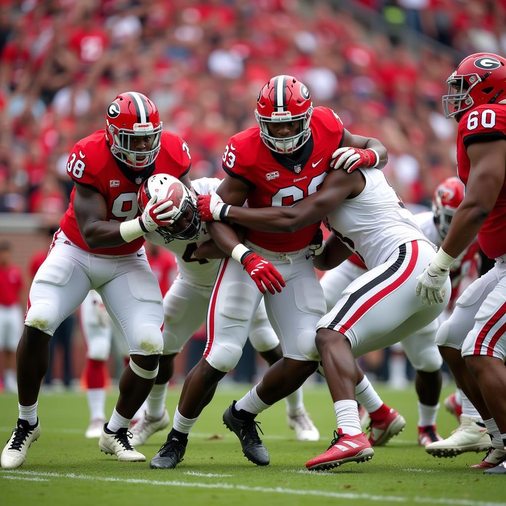 Georgia Linebackers Stopping the Run