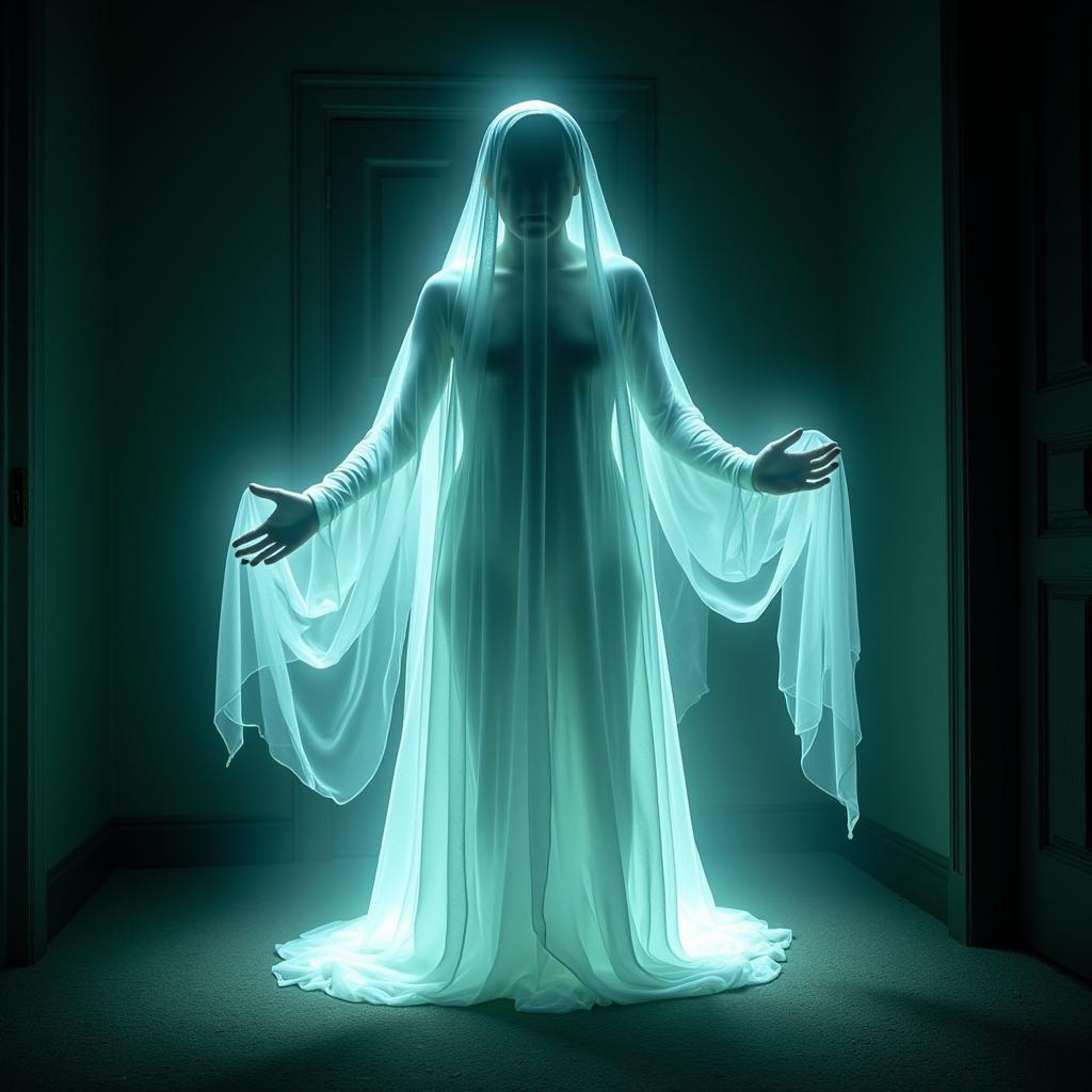 A ghost demonstrating its spectral powers