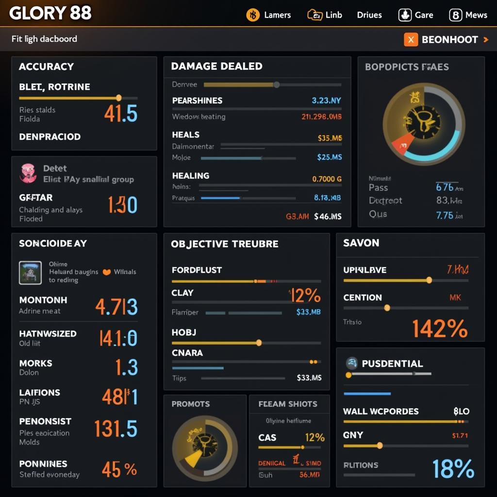 Glory 88 In-Game Statistics Dashboard Example