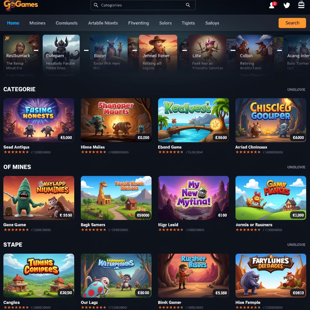 Go Games Store Interface