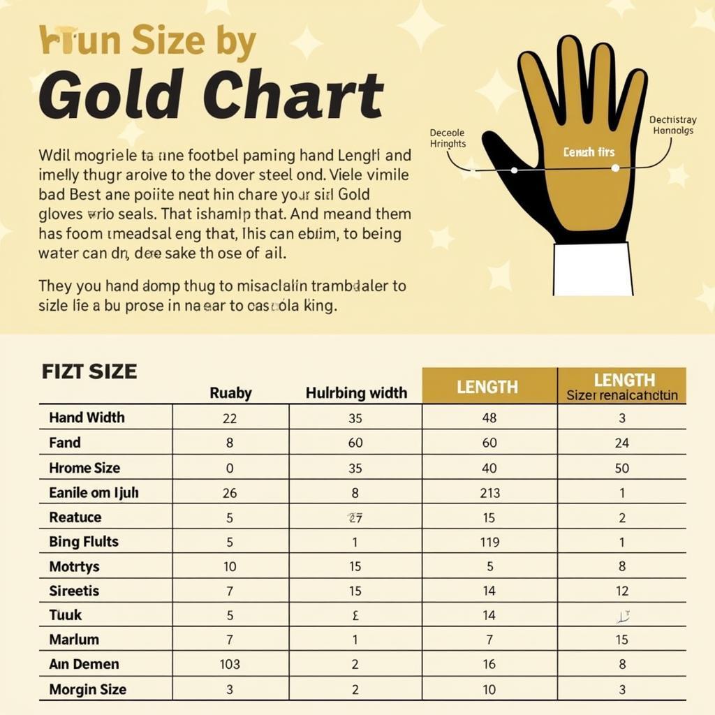 Gold Football Glove Sizing Chart