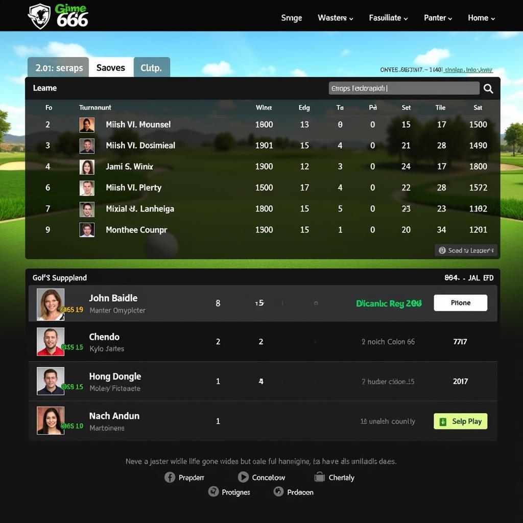 Golf Game 666 Online Tournament