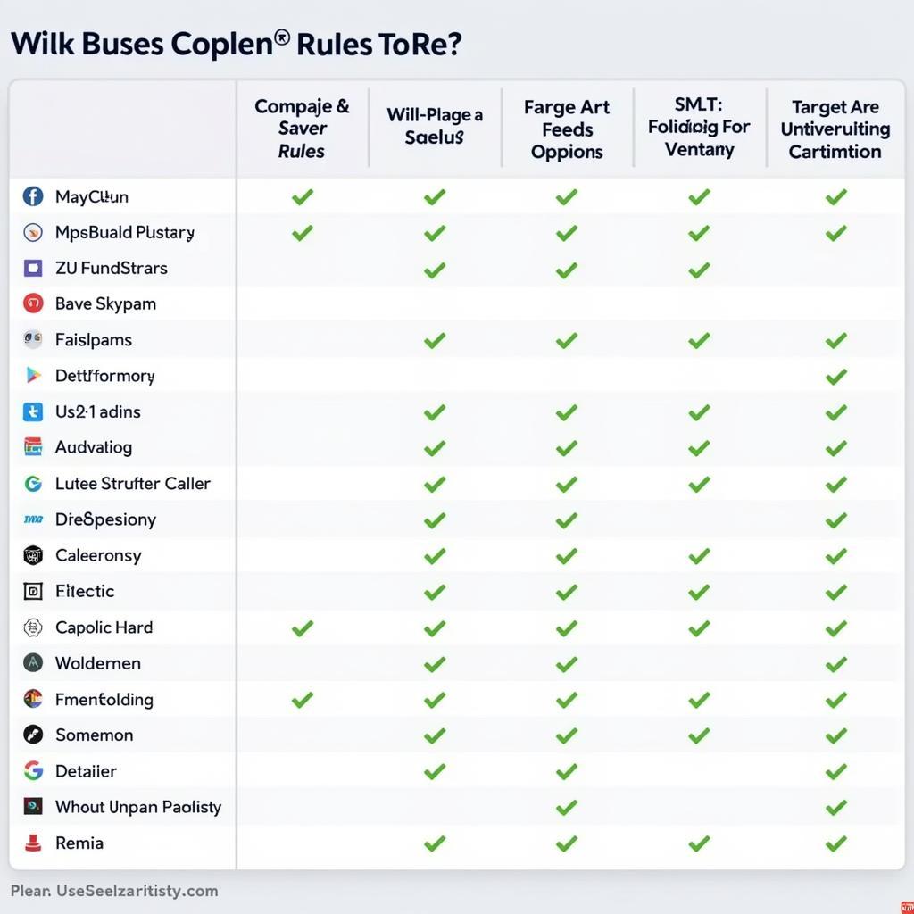 Graphics Rules Maker Comparison Chart