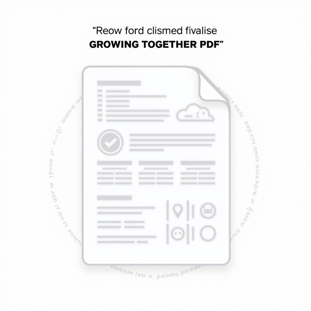 Example of a Well-Structured Growing Together PDF