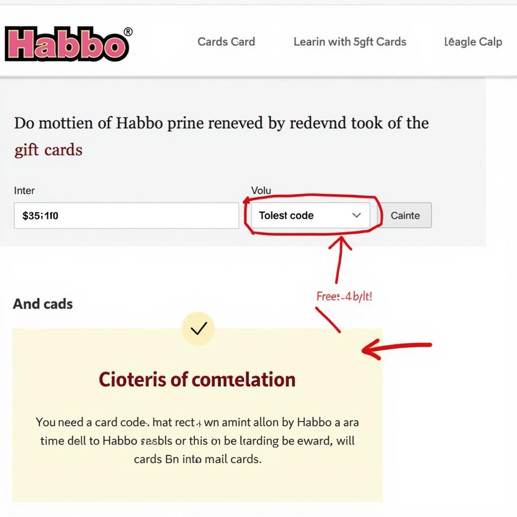 Redeeming a Habbo Gift Card