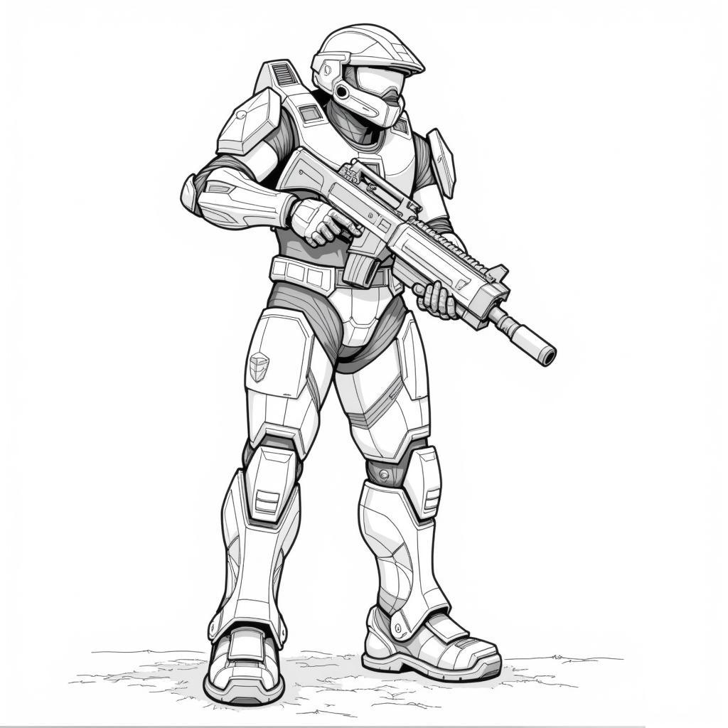 Master Chief Coloring Page