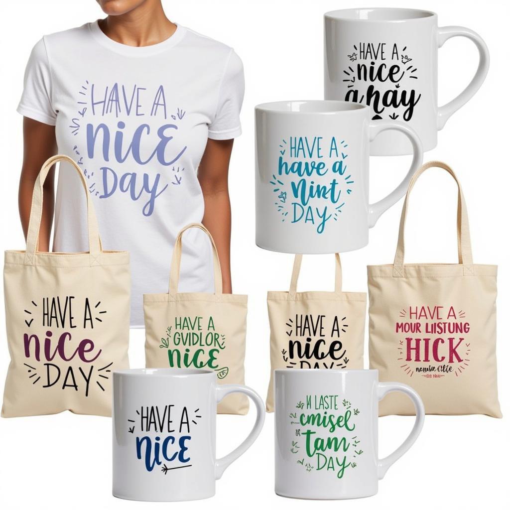 A Display of "Have a Nice Day" Merchandise