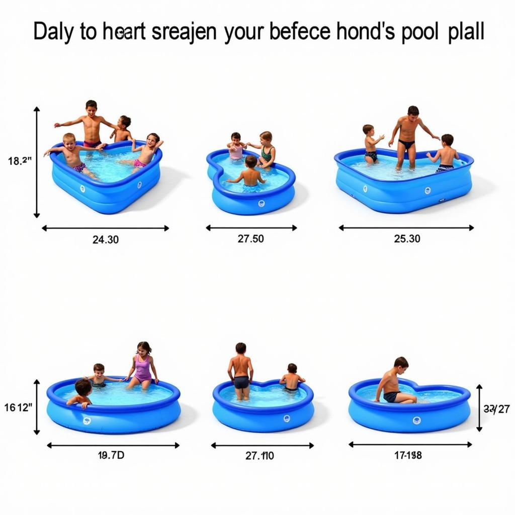 Heart shaped kiddie pools come in various sizes to accommodate different age groups and space limitations.