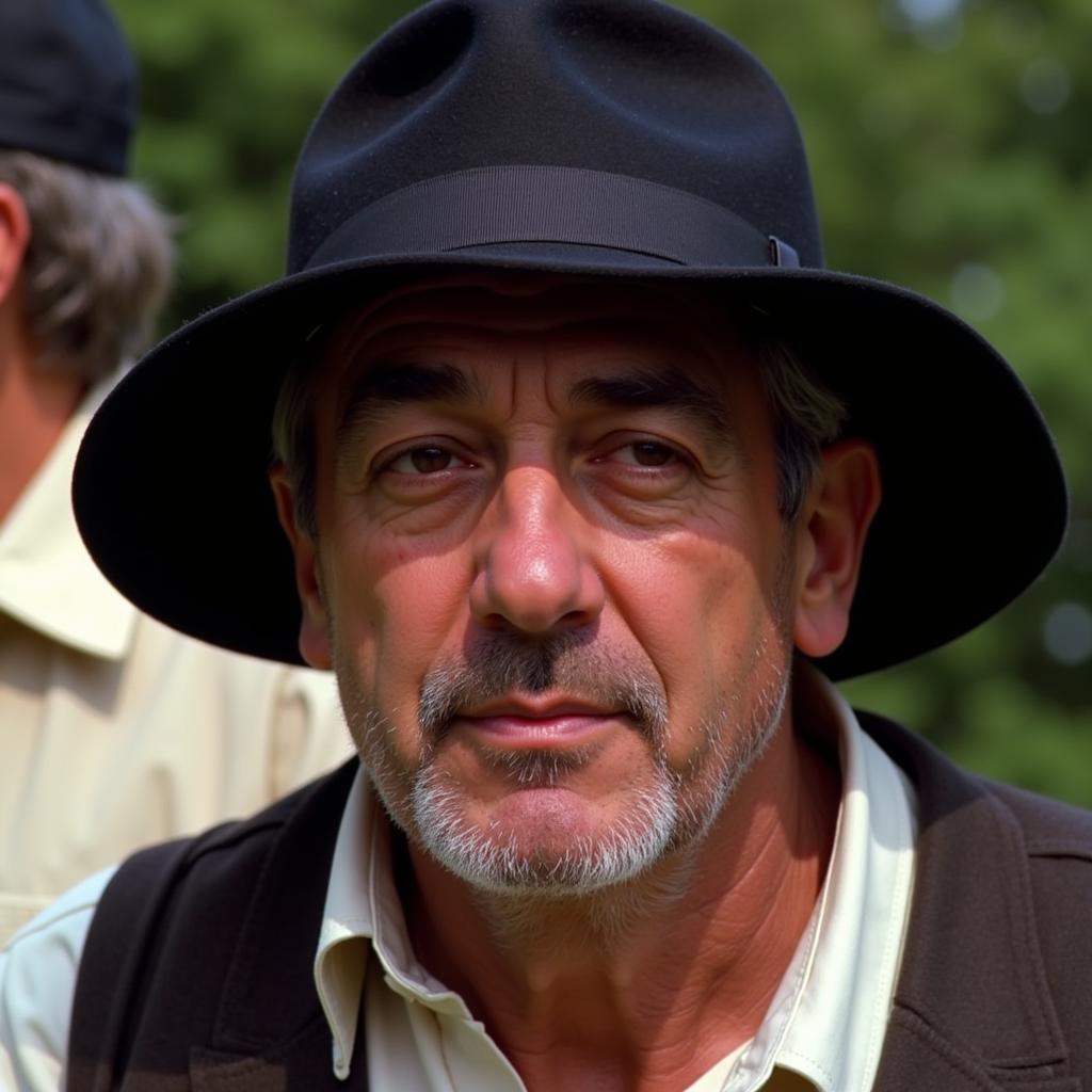 Robert De Niro wearing the heat movie hat in the film Heat