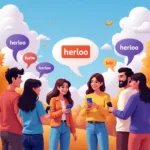 Gamers using "herloo" in a virtual world