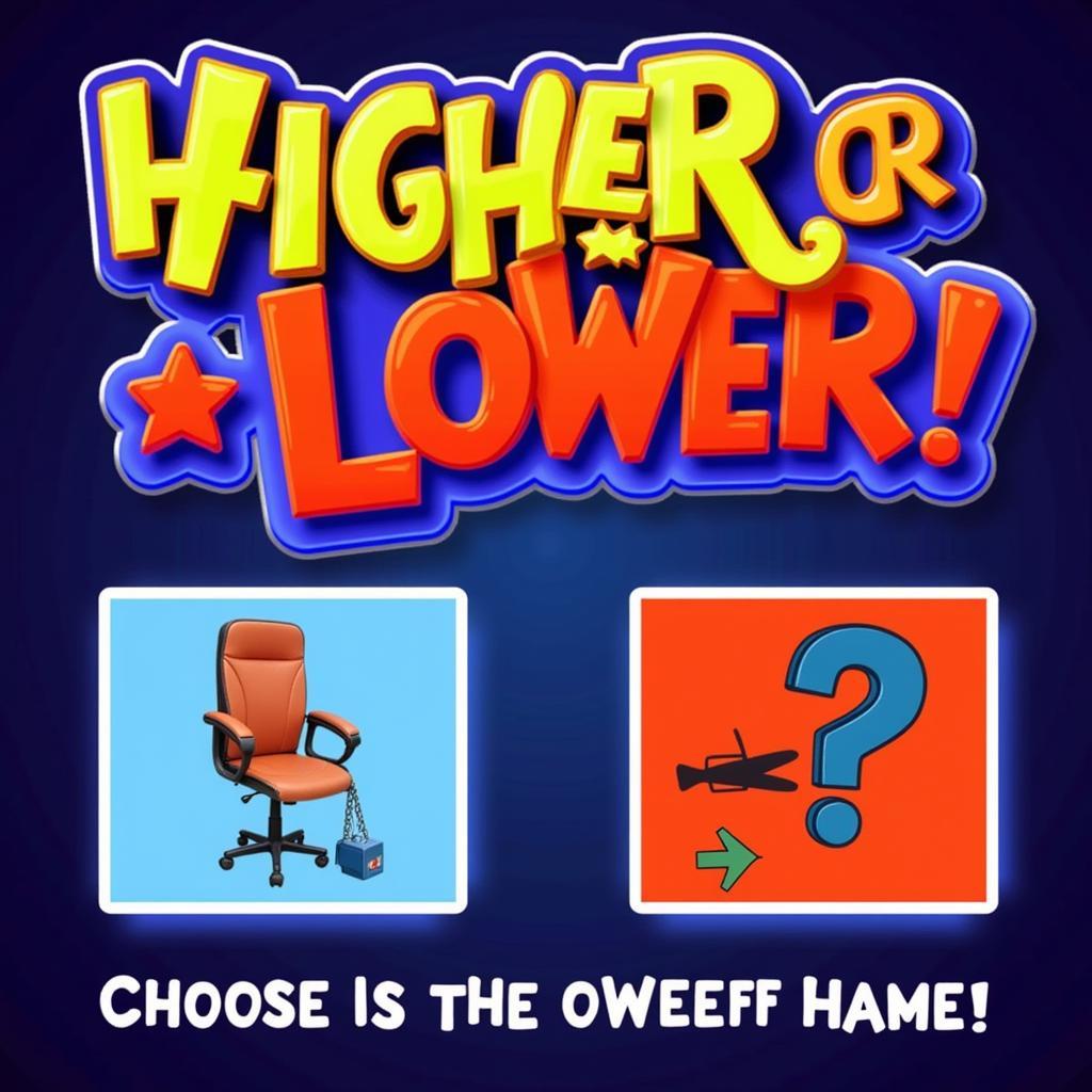 Engaging YouTube Thumbnail for a Higher or Lower Game Video