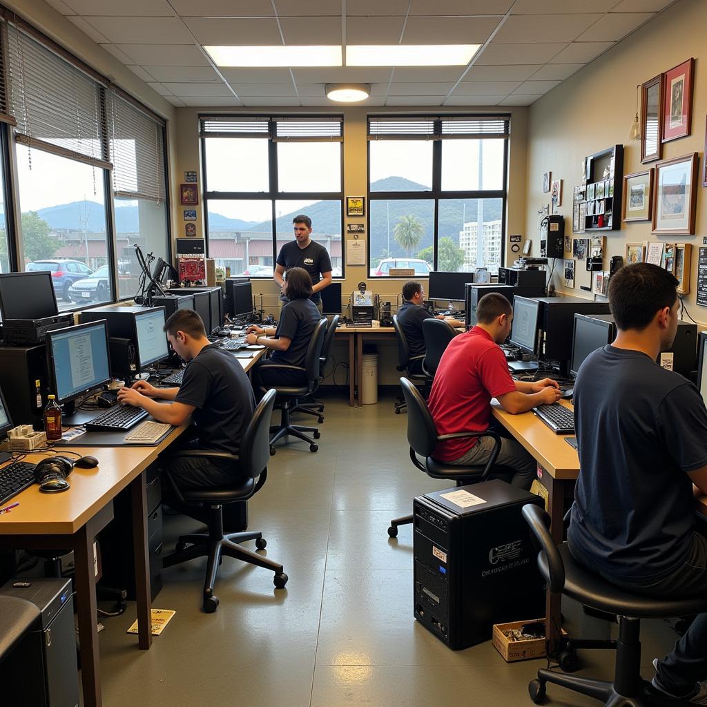 Inside a Busy Honolulu Computer Repair Shop