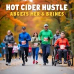 Runners participating in the Hot Cider Hustle Green Bay