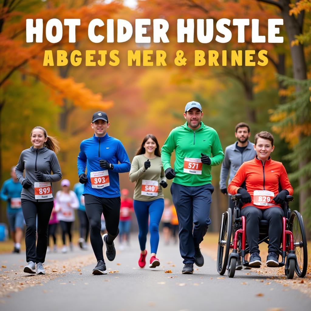 Runners participating in the Hot Cider Hustle Green Bay