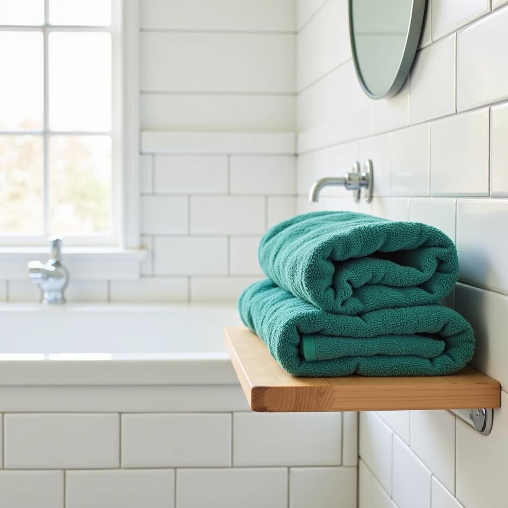 Hunter Green Towels in a Modern Bathroom Decor