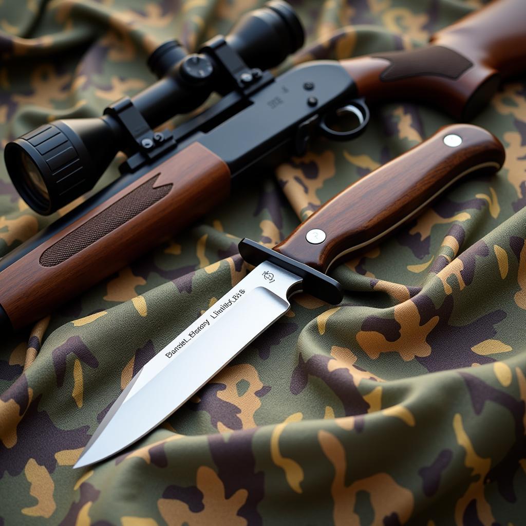 Hunting with Knife and Rifle