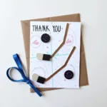 Handmade Ice Hockey Thank You Card