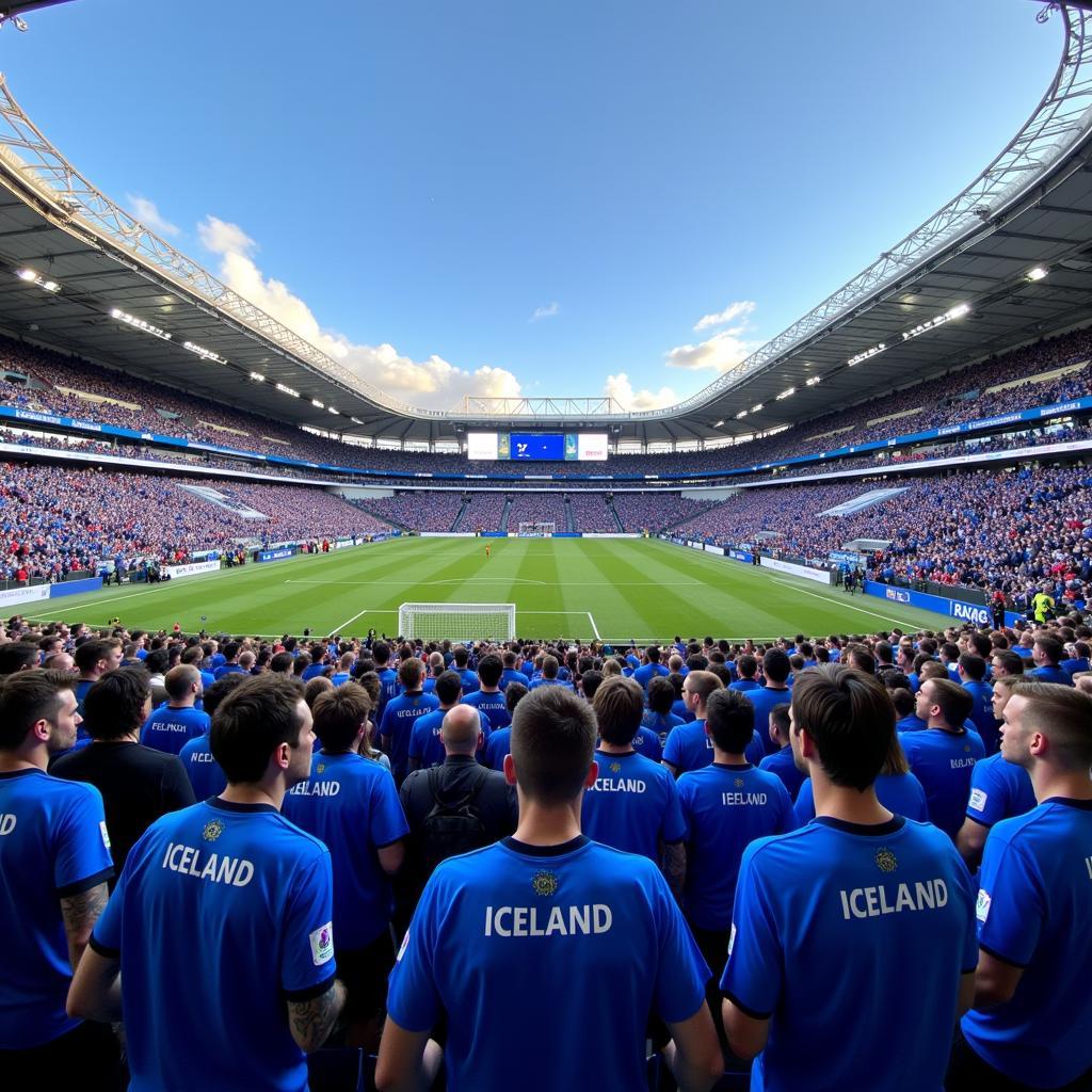 Icelandic Fans in National Jerseys