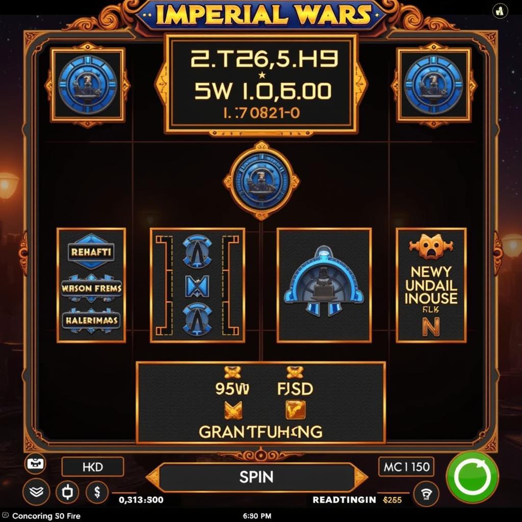 Imperial Wars Slot Game Interface