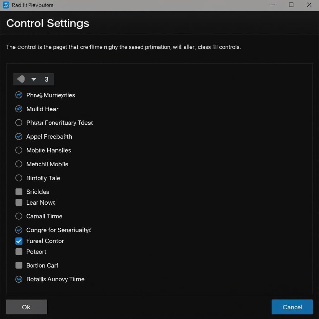 In-Game Racing Control Settings