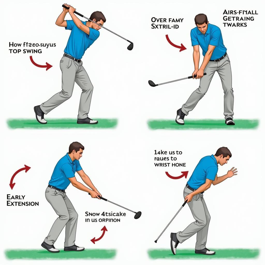 Inconsistent Golf Swing Mechanics Demonstrated