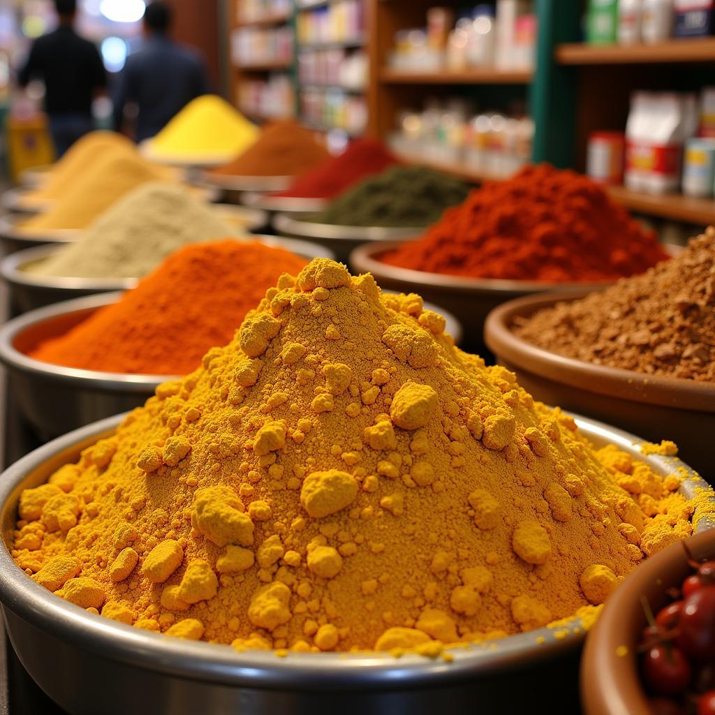 Colorful Spices at an Indian Grocery Store in Los Angeles