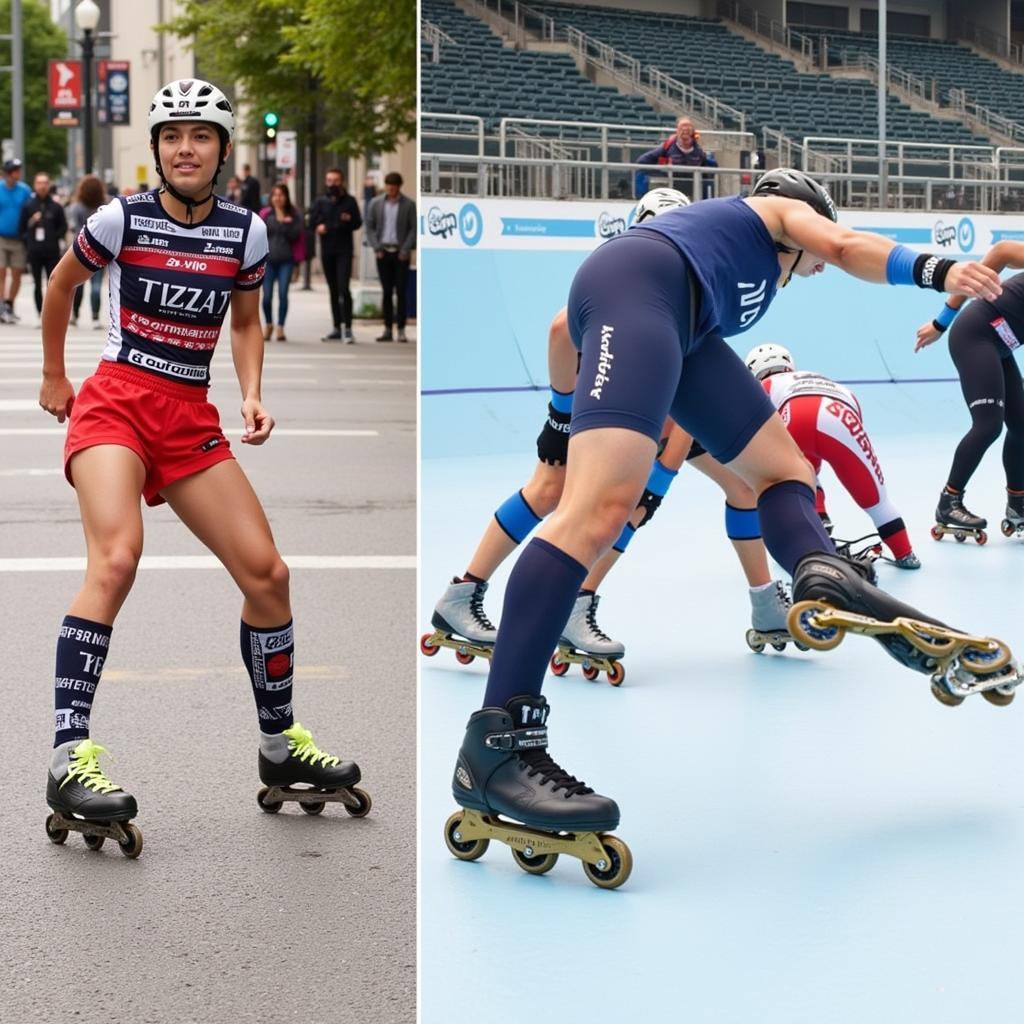 Inline Skates for Urban Exploration and Speed Skating