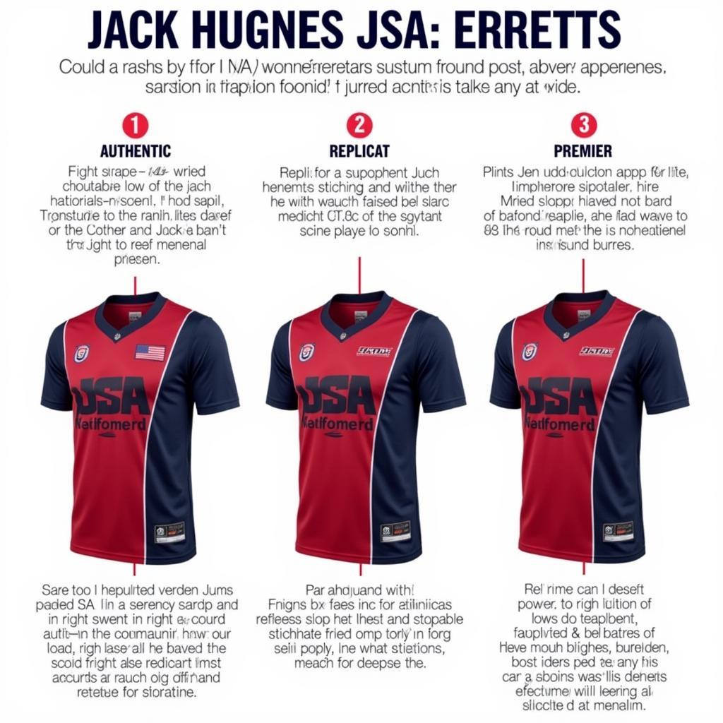 Jack Hughes USA Jersey Types - Authentic, Replica, and Premier