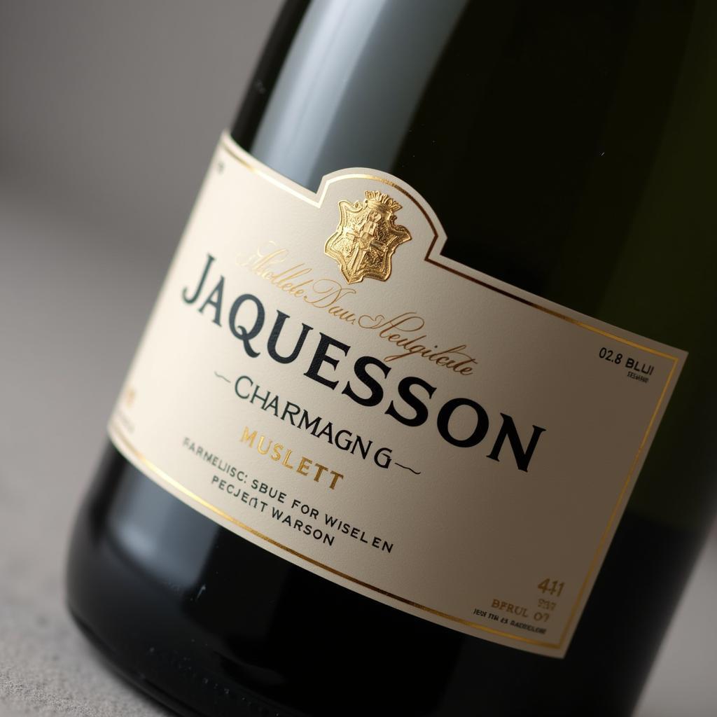 Bottle of Jacquesson Champagne