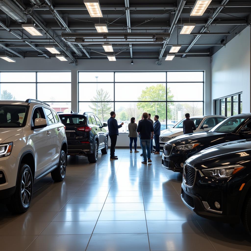 Modern and spacious car showroom at Joel Auto Sale