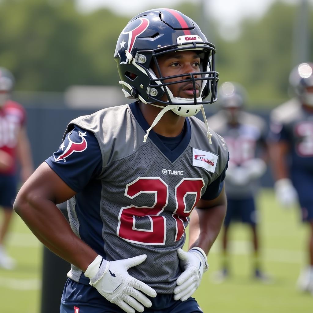 John Metchie III at Texans Training Camp