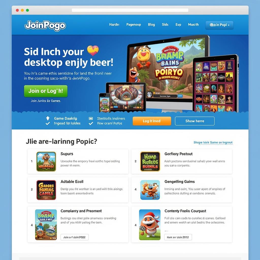 JoinPogo Desktop Homepage