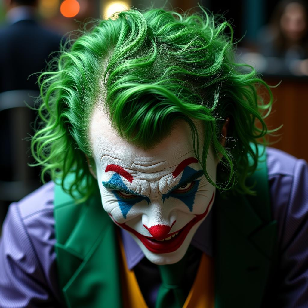 The Joker's Chaotic Green Hair