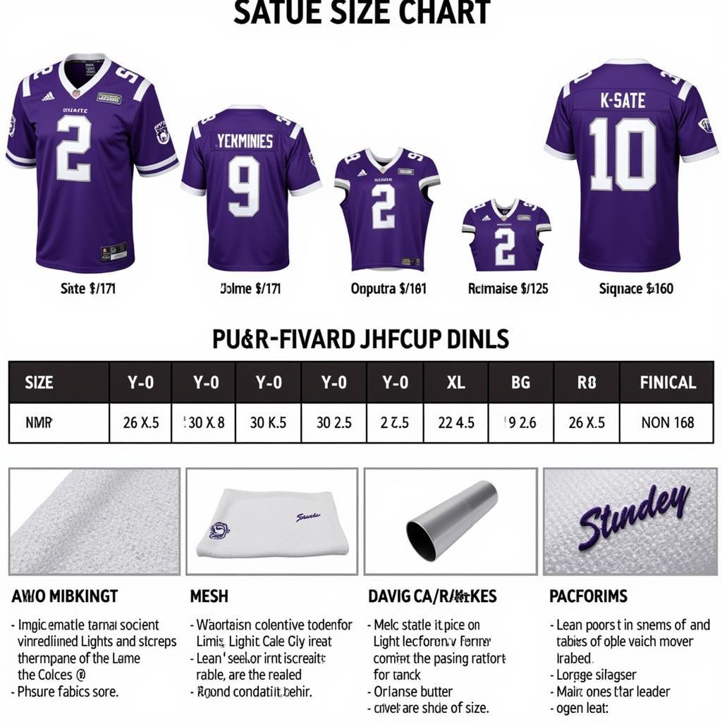 K-State Football Jersey Sizing and Material Guide