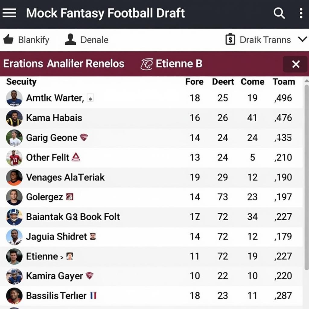 Kamara and Etienne in Fantasy Football Draft