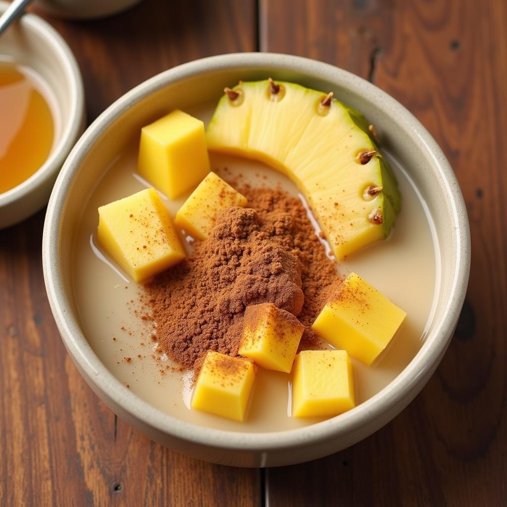 Kava drink with various fruits and spices