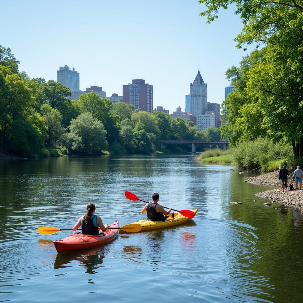 Kayaking on the Quinnipiac River in New Haven