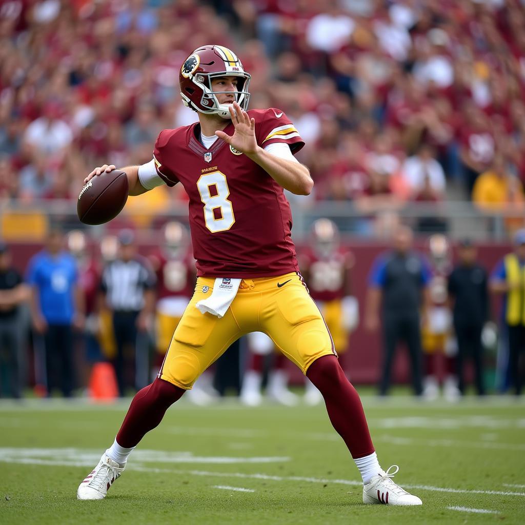 Kirk Cousins throwing a pass