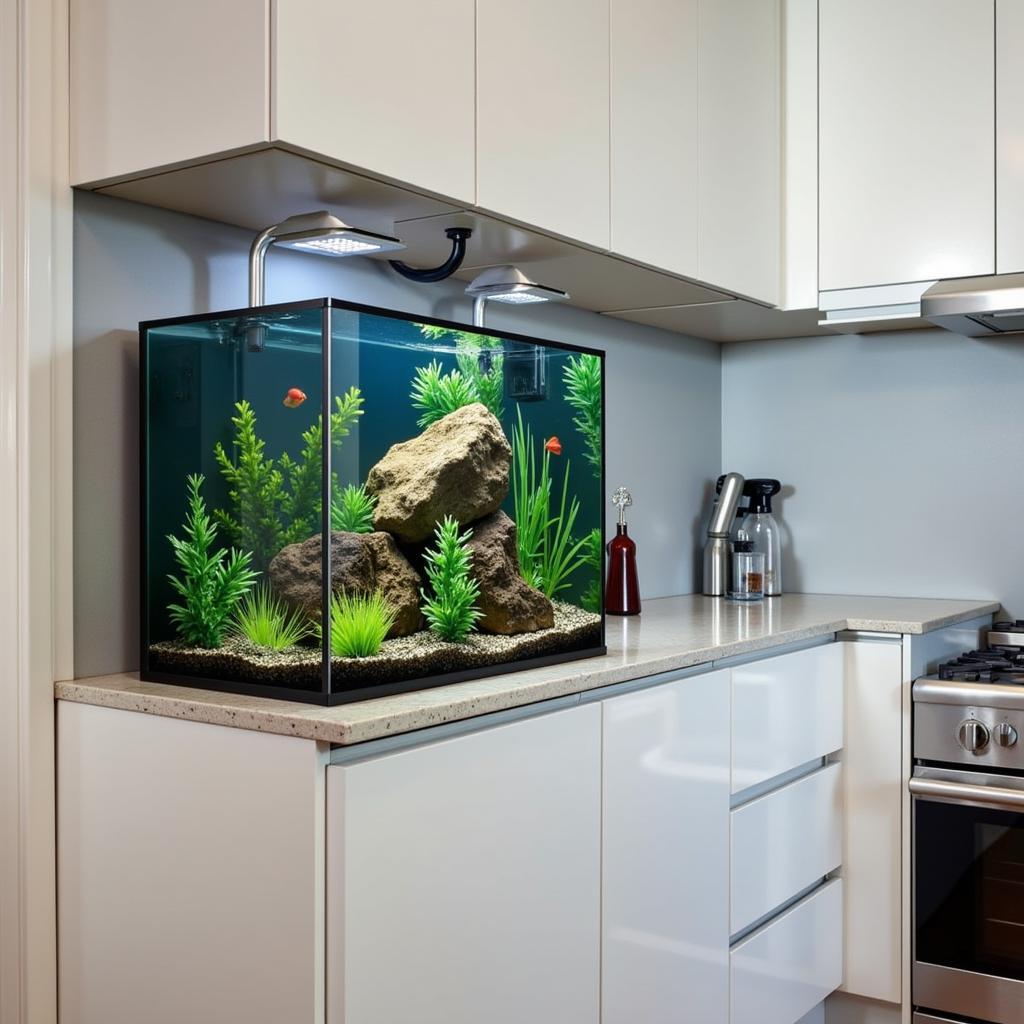 Kitchen Counter Aquarium Size and Placement