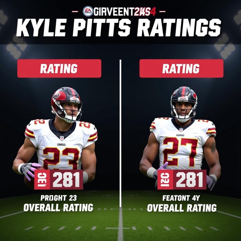 Kyle Pitts Madden Rating Comparison