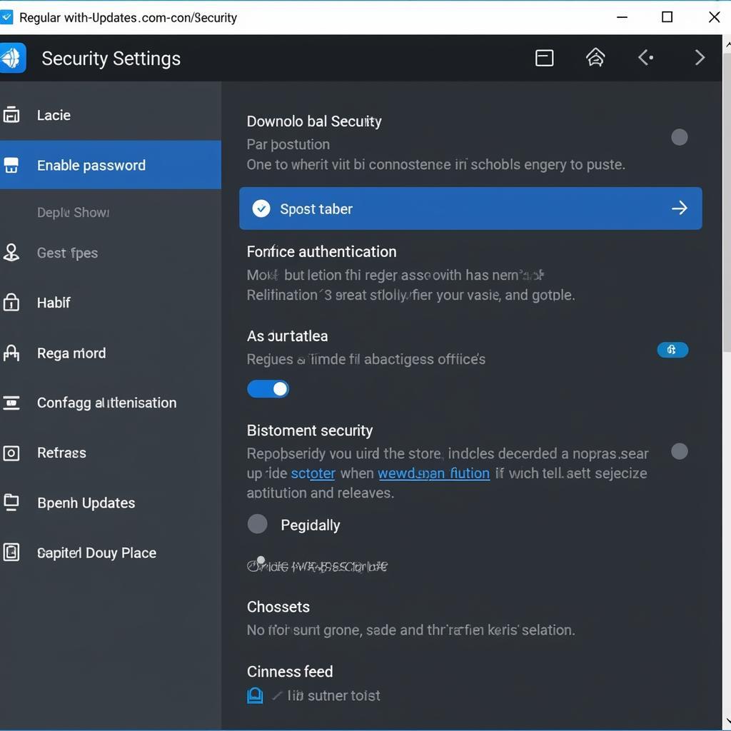 Lacie Security Settings Interface