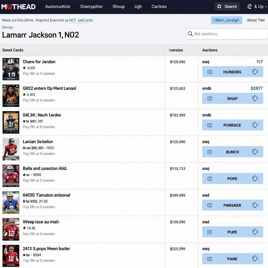 Lamar Jackson MUThead Auction House