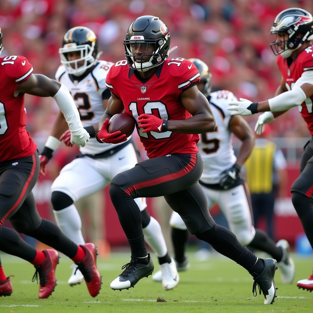 Lamar Jackson running with the football