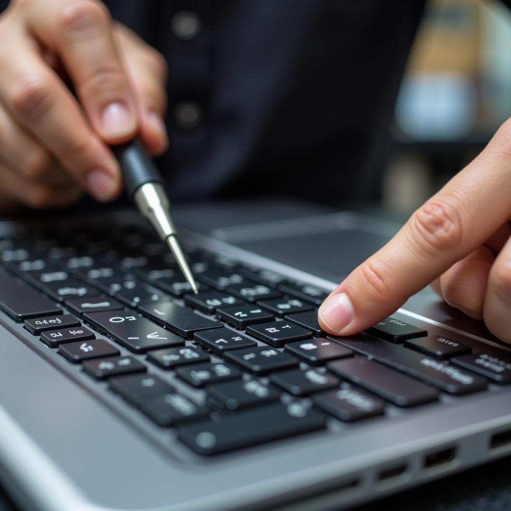 Laptop Repair in Honolulu: Technician Replacing a Keyboard