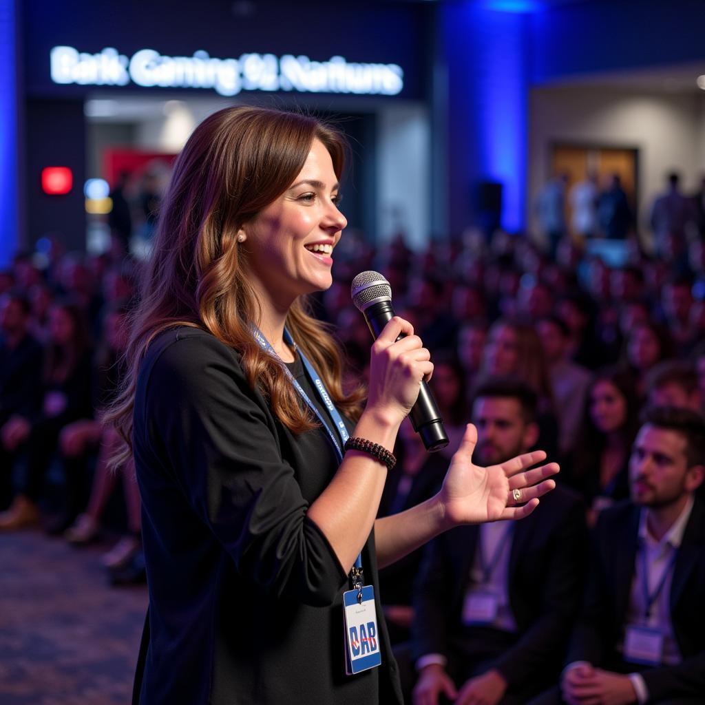 Lauren Flynn at a Gaming Convention