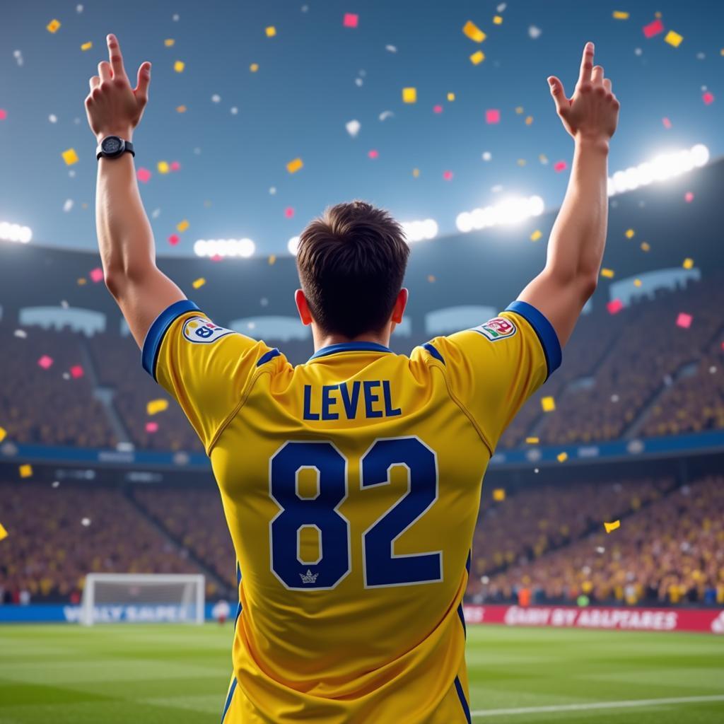 Level 82 Football Player Celebration