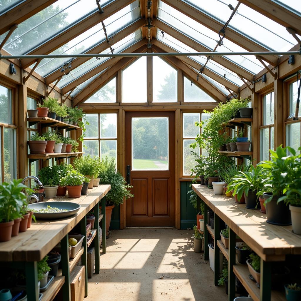 Inside a Thriving Little Cottage Greenhouse