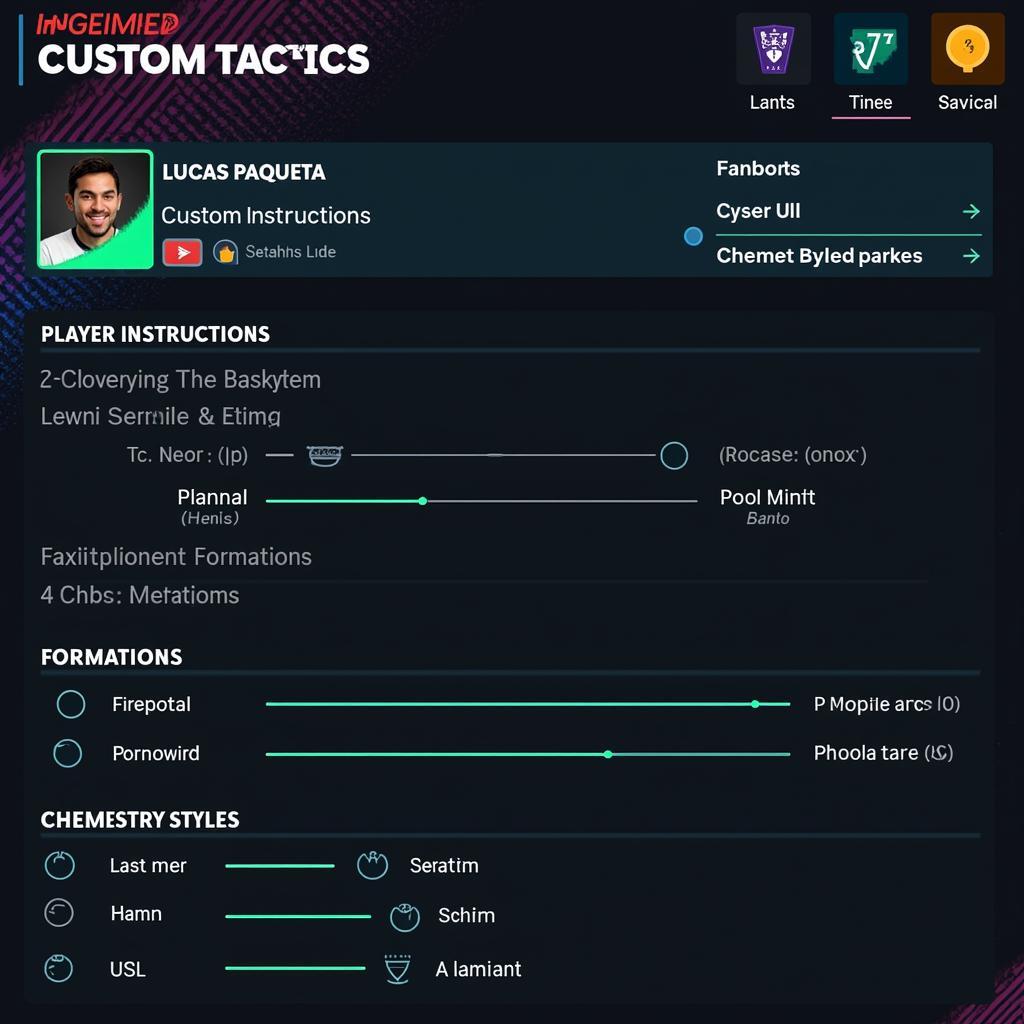 Custom tactics for Lucas Paqueta in FIFA 23