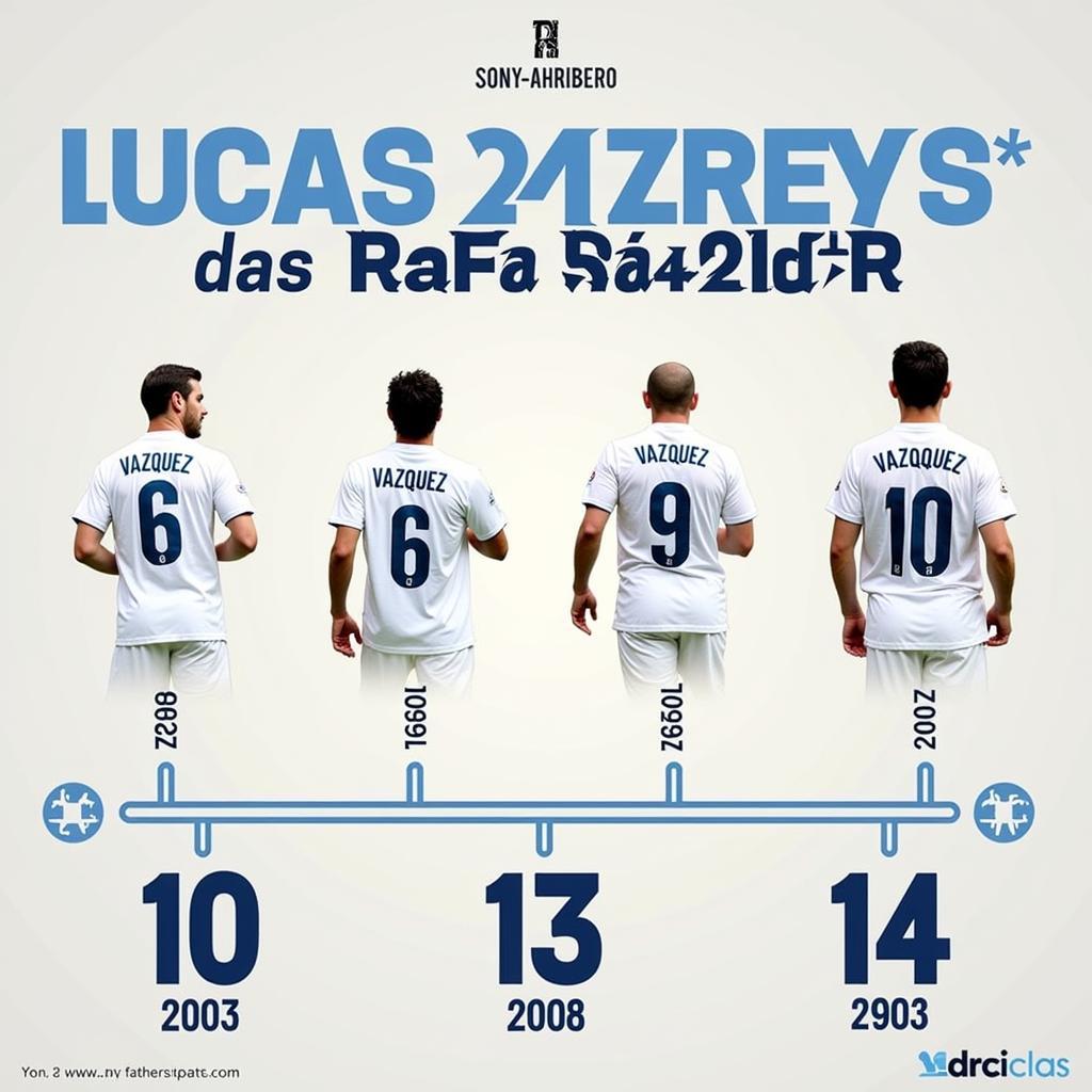 Evolution of Lucas Vazquez's Jersey Number