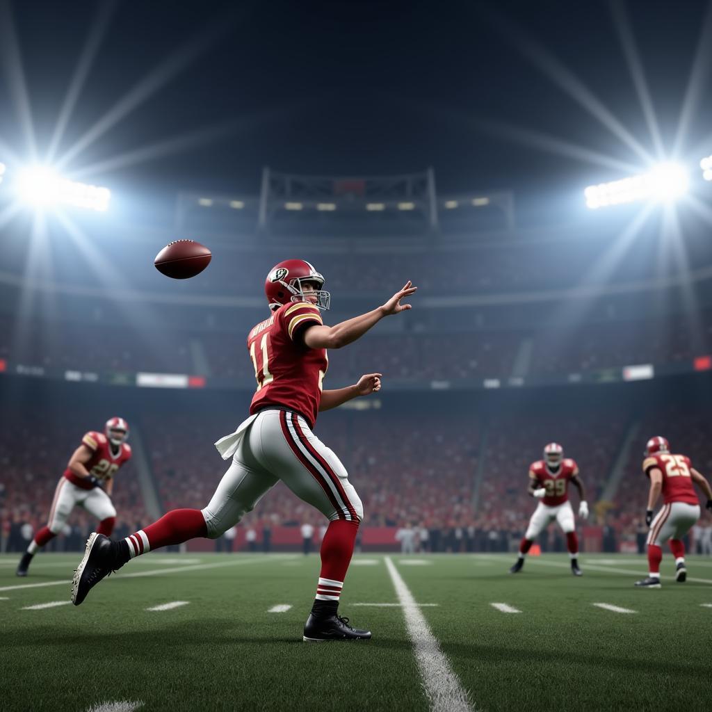 Madden 23 Best Abilities: Quarterback Throwing a Pass